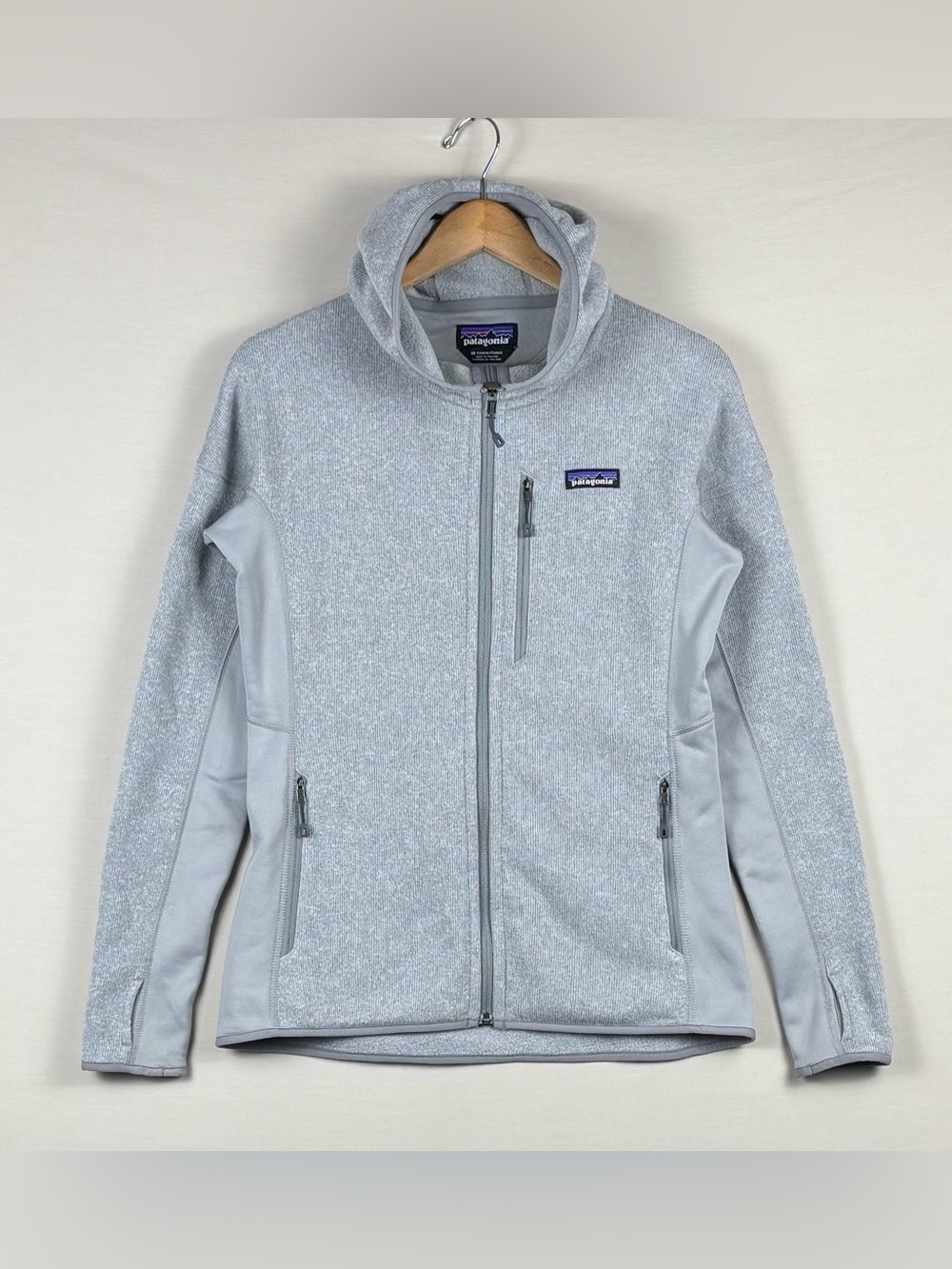 Patagonia Performance Better Sweater Hoody M Gray Full Zip Fleece Jacket